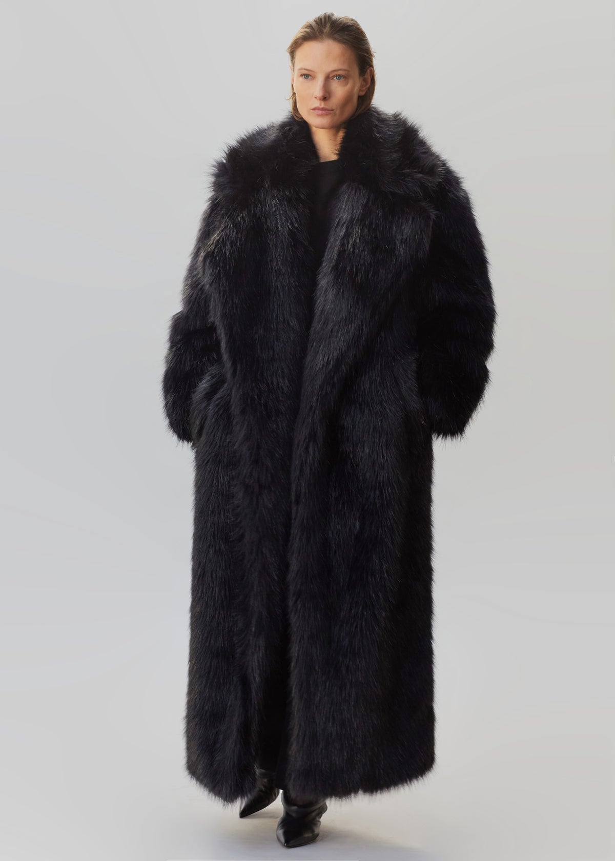 The Frankie Shop Joan Long Faux Fur Coat